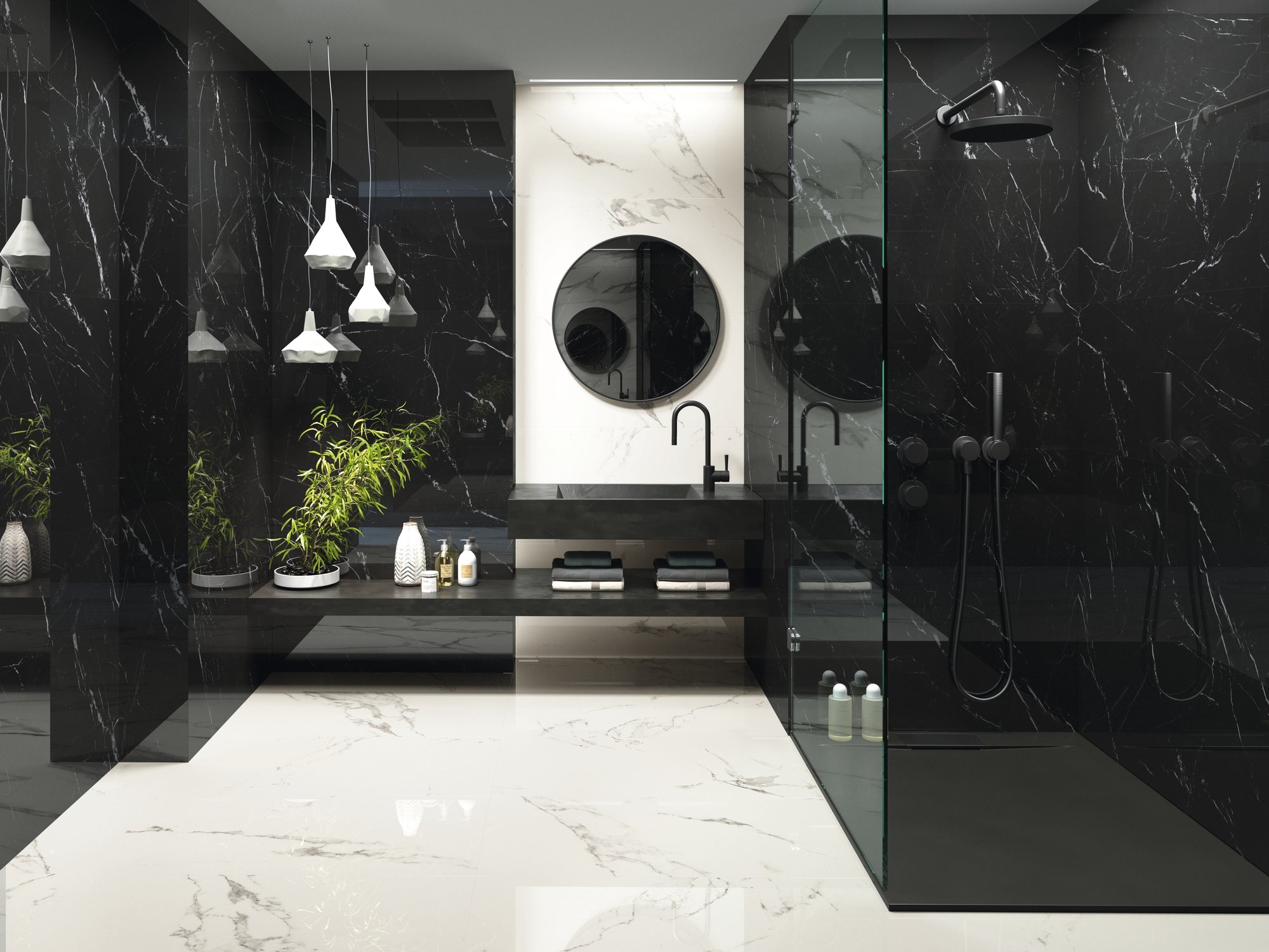 Ape Grupo Коллекция NERO MARQUINA Pol 59*119 см (N26) в интерьере